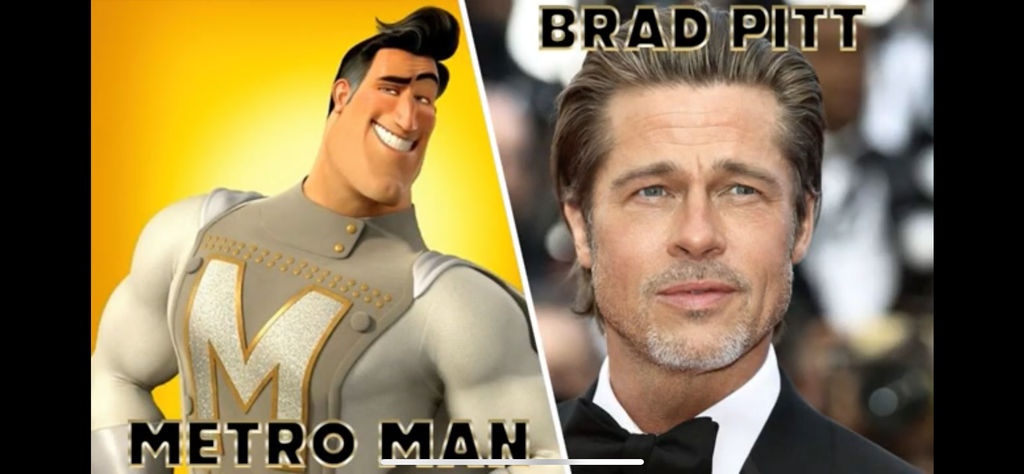 Brad Pitt sebagai Metro Man film animasi Megamind